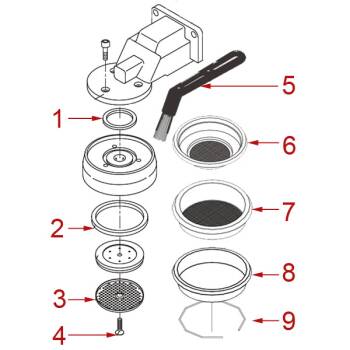 PFLEGESET M | BRÜHGRUPPE | DICHTUNG KONISCH | FÜR BEZZERA BZ02-07-09-10-35-40-99  (MODELLE AB BAUJAHR 2000)