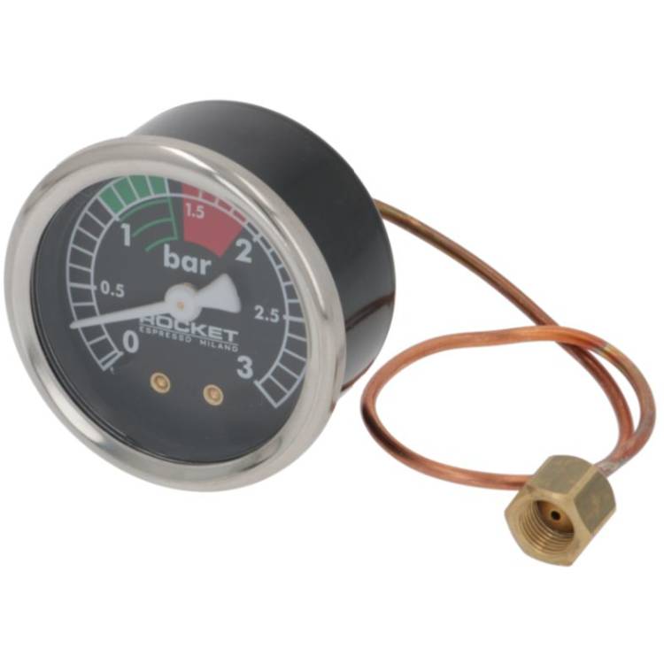 MANOMETER- EINZELSKALA | ø 52mm | 1/8" - 3 BAR | FÜR ROCKET EVOLUZIONE V2 - CRONOMETRO MOZZAFIATO R & GIOTTO R