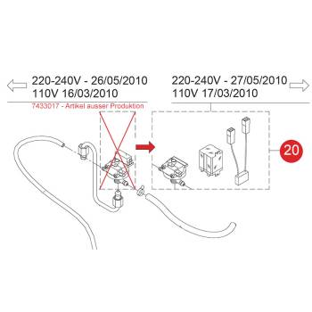 UMBAU KIT | PRESSOSTAT 1/4" | XP110 + RELAIS | 0,5 - 1,5 BAR | FÜR BEZZERA BZ07 - BZ10