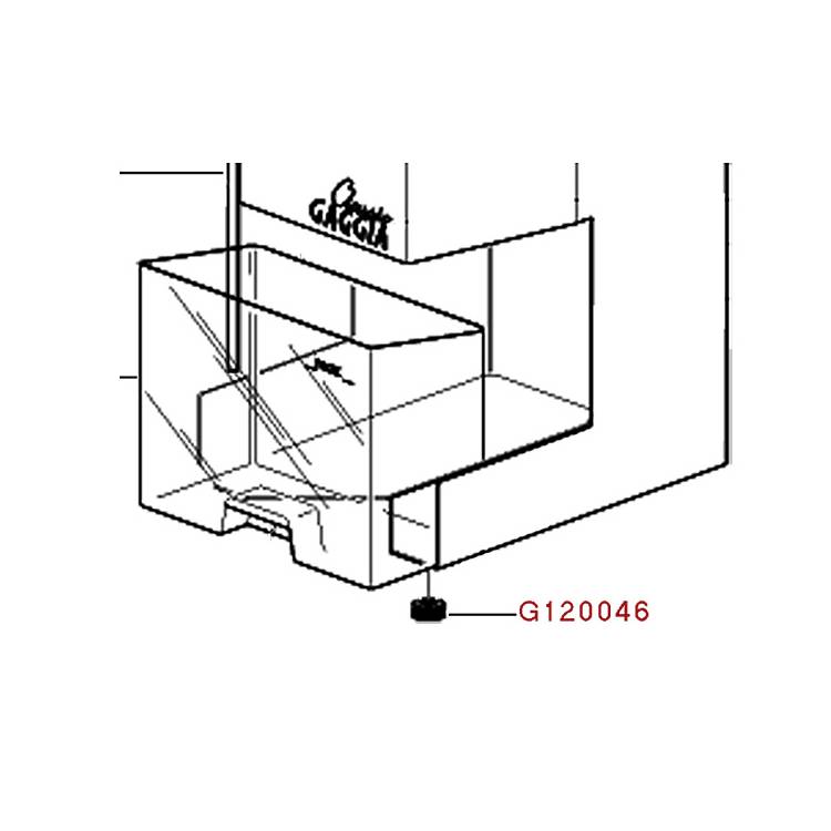 GERÄTEFUSS ZU BODENPLATTE | ø 20 mm | FÜR GAGGIA ACHILLE - CLASSIC - CLASSIC LSB - CLASSIC 2019 - COFFEE’ 97 & COFFEE’ DELUXE - CUBIKA