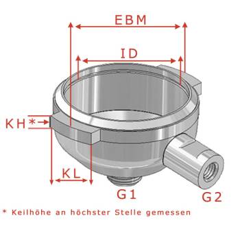 SIEBTRÄGER KOMPLETT ALTE VERSION | 1+2 TASSEN | GAGGIA CLASSIC - COFFEE 97 - BABY - BABY06 - PAROS - TEBE