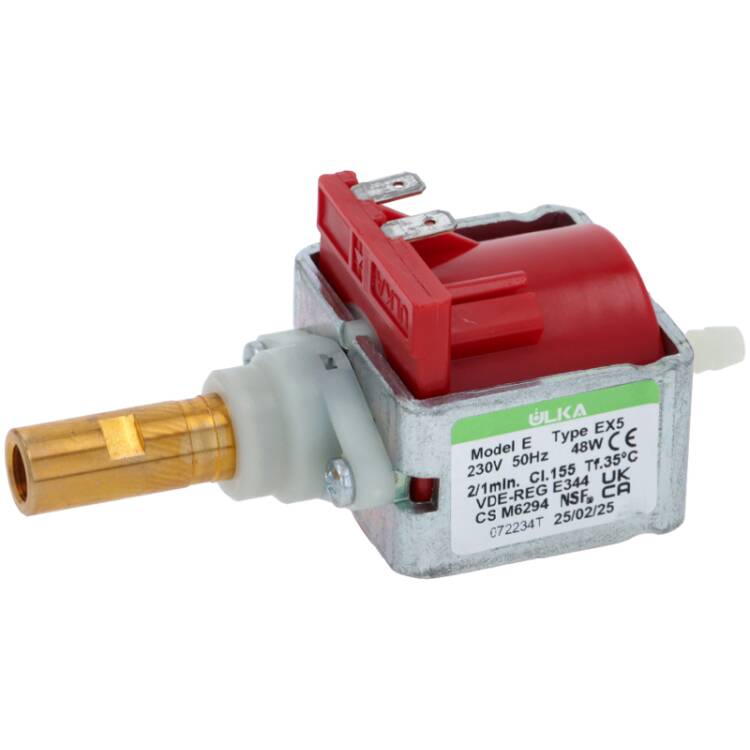 VIBRATIONSPUMPE | ULKA | TYP EX5 | 230V/50HZ - 48W | 1/8" IG x- 6 mm | FÜR ISOMAC CAPPUCCINA - GIADA - KIA - MAVERICK - MILLENIUM - MONDIALE - VENUS - ZAFFIRO