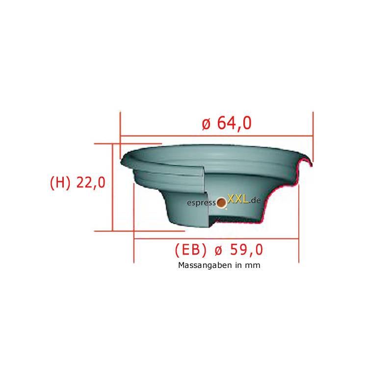 KAFFEESIEB | 2 TASSE | 14 gr. | ø 64,3mm | EINBAU ø 59 mm | H 24,5 mm  | FÜR LELIT PL04 SERIEN - FÜR LA PAVONI DOMUS BAR