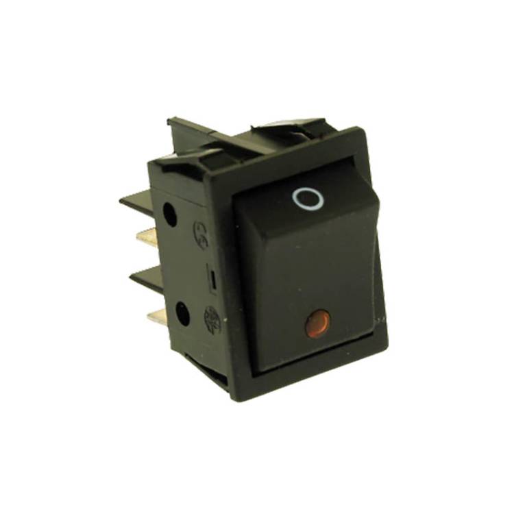 WIPPENSCHSCHALTER | MIT ROTER LED | 30 x22 mm | 2NO - 230V 16A | FÜR LELIT PL040/041