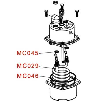 HEIZKÖRPER | ZWEILOCHBEFESTIGUNG - M10 | 1000W/230V~ | FÜR LELIT PL040 - PL041 - FÜR LA PAVONI DOMUS BAR - FÜR SAN REMO VERONA - VERONA 2-3 GR