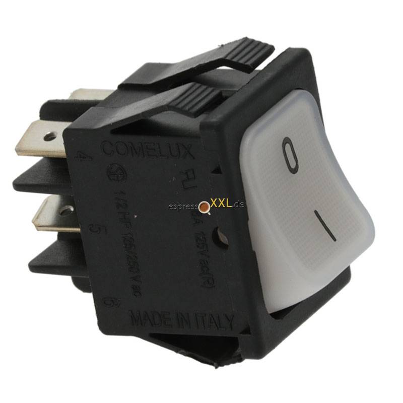 Umschalter, 6 Pins, 16A, 250V AC, Ein/Ein, mit wasserdichter Abdeckung, Wippschalter, Kippschalter, Geräteschalter, Schwarz