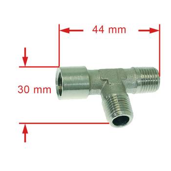 T-VERSCHRAUBUNG - T-STÜCK | 1/4"I x 1/4"A x 1/4"A | FÜR BIANCHI - SIMONELLI - VICTORIA ARDUINO - UNIVERSELLE ANWENDUNG