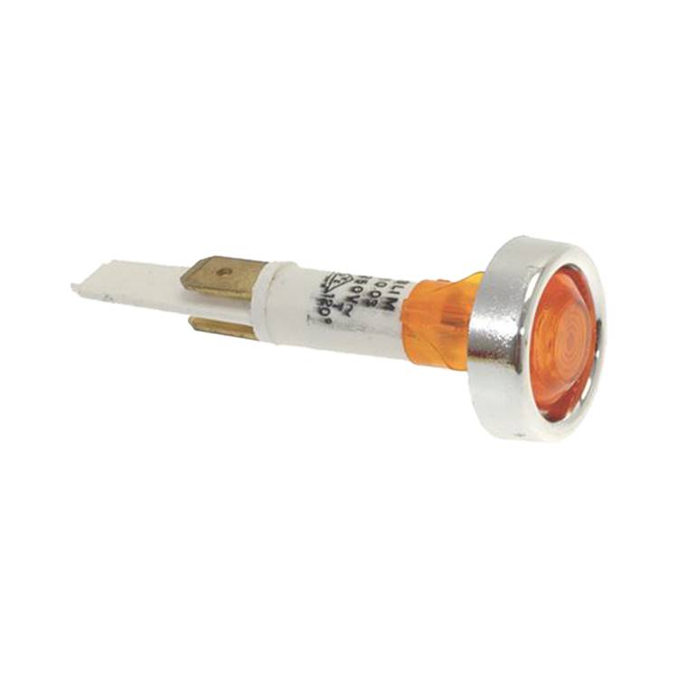 SIGNALLAMPE | ORANGE | 250V~ | MIT CHROMRING | UNIVERSAL