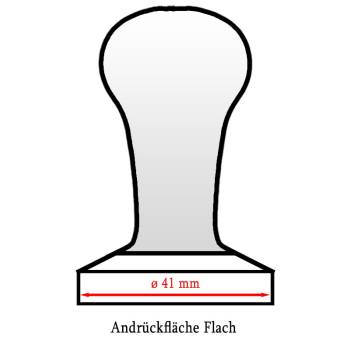 ESPRESSO TAMPER | ø 41 mm - FLACH | AUS HOLZ + EDELSTAHL | ROT | FÜR MARZOCCO SIEB 1 TASSE