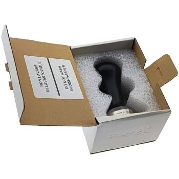 ESPRESSO TAMPER | ø 41 mm - FLACH | AUS HOLZ + EDELSTAHL | SCHWARZ | FÜR MARZOCCO SIEB 1 TASSE