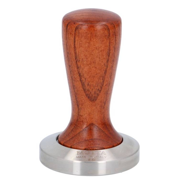 ESPRESSO TAMPER | ø 58 mm - FLACH | AUS HOLZ + EDELSTAHL | "SLIM" | VON MOTTA