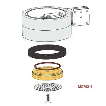 DUSCHSIEB | ø 51,5x6,2x2,0 mm | FÜR LELIT GLENDA (PL41PLUS & PL41PLUST) - KATE (PL82T) - VICTORIA (PL91T) - ELIZABETH (PL92T)