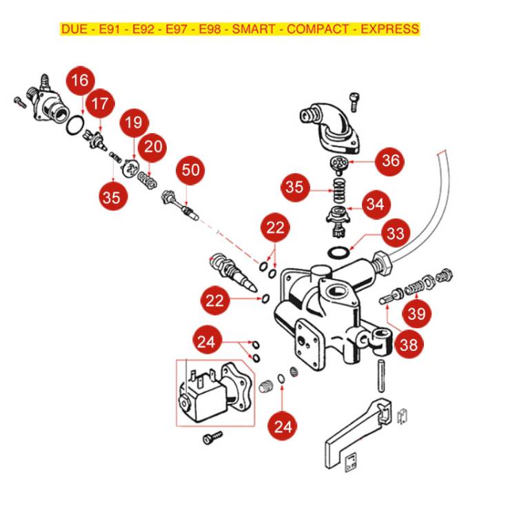SERVICE-SET KALTWASSERBLOCK | FÜR FAEMA COMPACT - EXPRESS