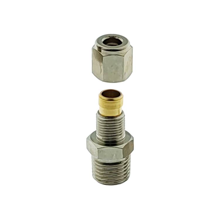 SCHNEIDVERSCHRAUBUNG -SCHLAUCHVERSCHRAUBUNG GERADE | CU-LEITUNG DAMPF  | 1/4" AUSSENGEWINDE | FÜR LELIT PL062 ( MARA )