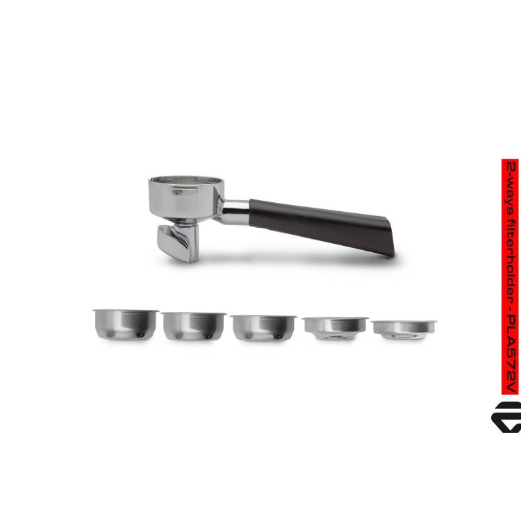 SIEBTRÄGER-SET KOMPLETT | 2 TASSEN | GRIFF VIP LINE | FÜR LELIT 57 mm BRÜHGRUPPEN
