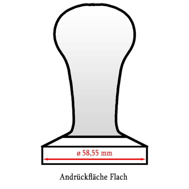 ESPRESSO TAMPER | ø 58,55 mm - FLACH | HOLZ + EDELSTAHL | BICOLOR | VON LELIT