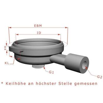SIEBTRÄGER KOMPLETT | 1 TASSE | BRÜHGRUPPE E61 | ROCKET ESPRESSO ORIGINAL