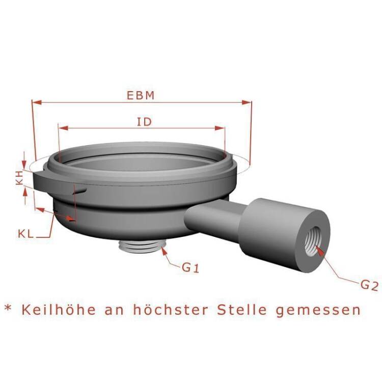 SIEBTRÄGER KOMPLETT | 2 TASSEN | BRÜHGRUPPE E61 | ROCKET ESPRESSO ORIGINAL