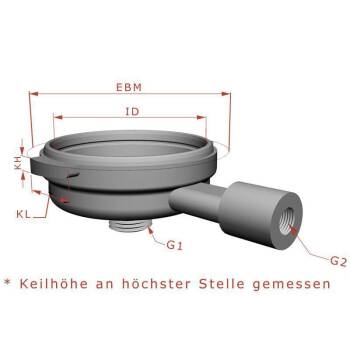 SIEBTRÄGER KOMPLETT | 2 TASSEN | BRÜHGRUPPE E61 | ROCKET ESPRESSO ORIGINAL