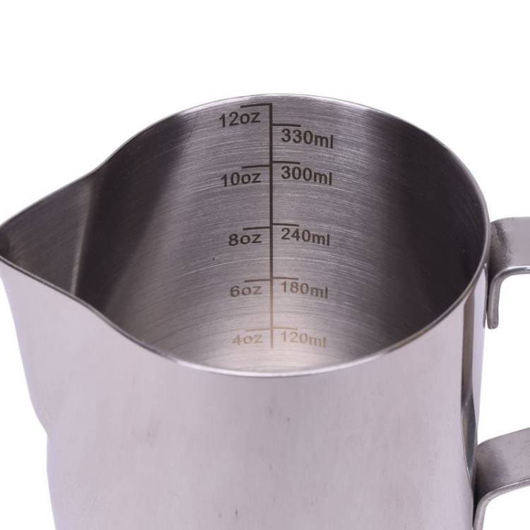 AUFSCHÄUMKÄNNCHEN | 0,35 LTR. | EDELSTAHL - MIT SKALA | VON JOE FREX