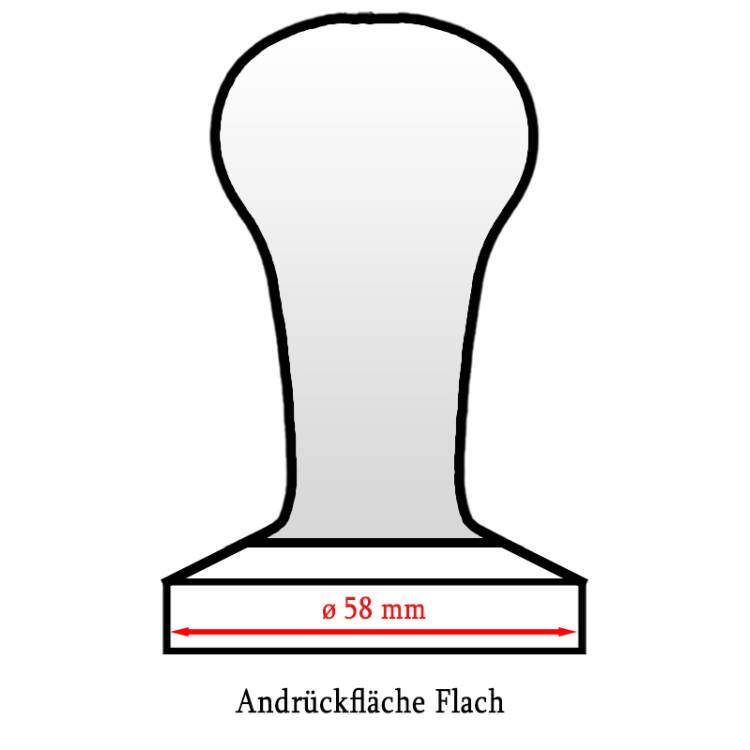 ESPRESSO TAMPER | ø 58 mm - FLACH | AUS ALUMINIUM | ELOXIERT | VON MOTTA