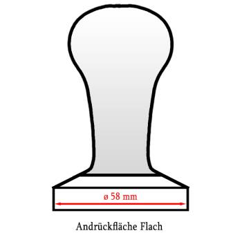 ESPRESSO TAMPER | ø 58 mm - FLACH | AUS ALUMINIUM...