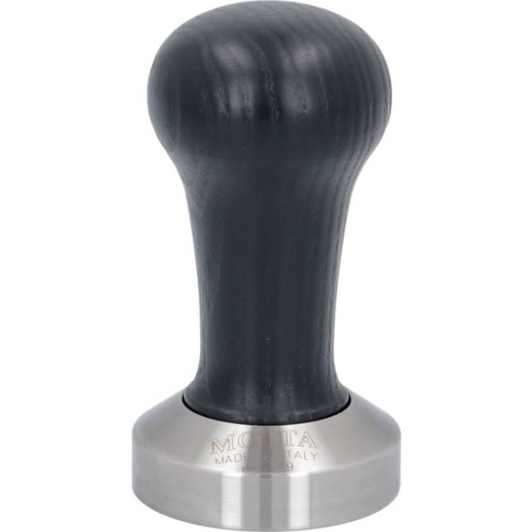 ESPRESSO TAMPER | ø 49 mm - FLACH | AUS HOLZ + EDELSTAHL | SCHWARZ | VON MOTTA