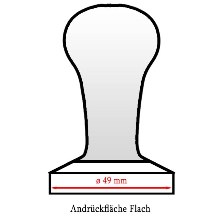 ESPRESSO TAMPER | ø 49 mm - FLACH | AUS HOLZ + EDELSTAHL | SCHWARZ | VON MOTTA