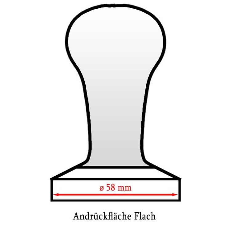 ESPRESSO TAMPER | ø 58 mm - FLACH | AUS HOLZ + EDELSTAHL | SCHWARZ | VON DVG