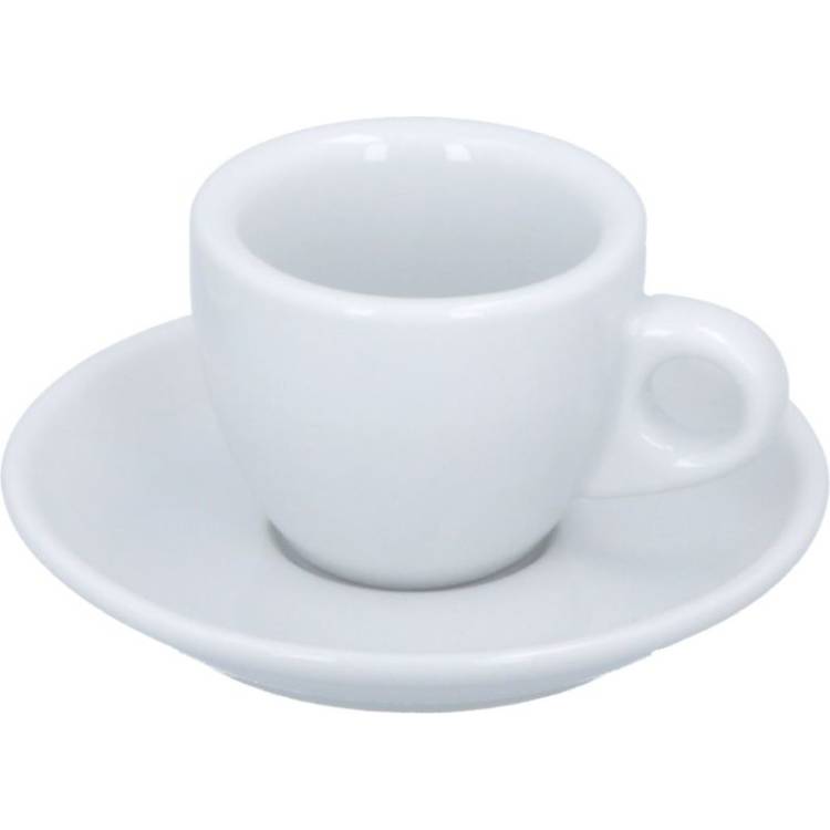 ESPRESSOTASSE MIT TELLER | 55 ml | WEISS | SERIE PORTOFINO