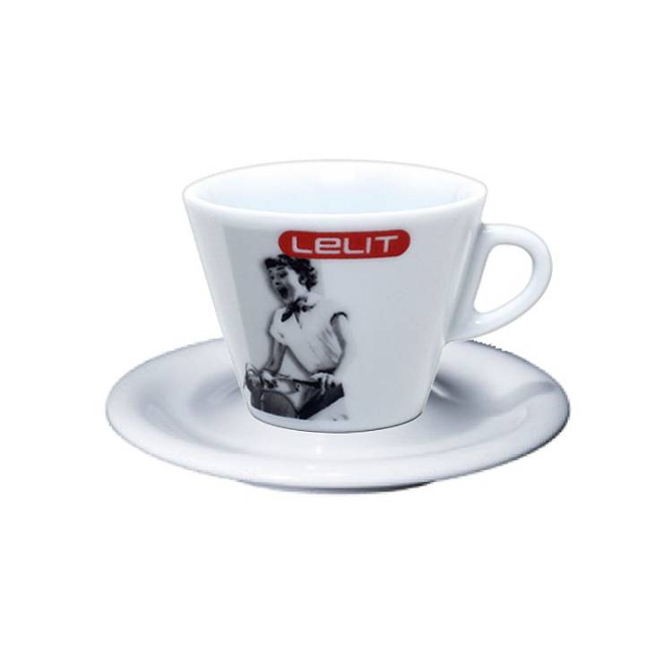 CAPPUCCINOTASSE MIT TELLER | 190 ml | WEISS | VON LELIT