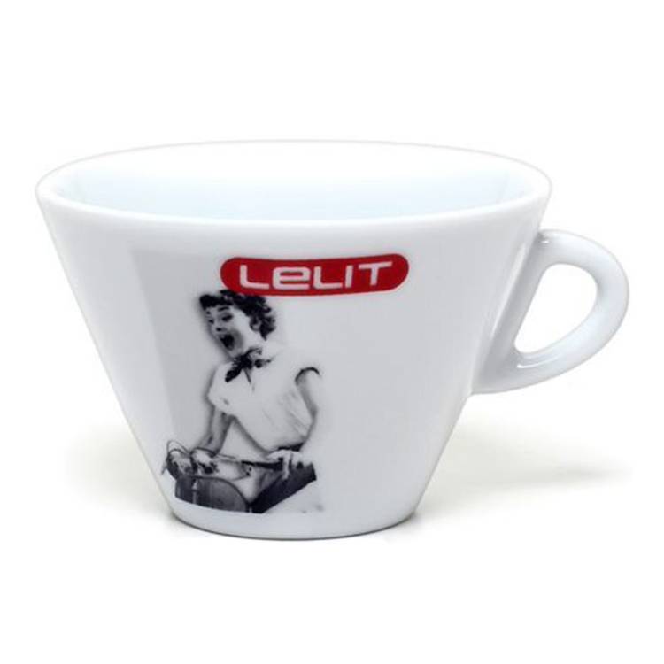 CAFFÈLATTETASSE MIT TELLER | 270 ml | WEISS | VON LELIT