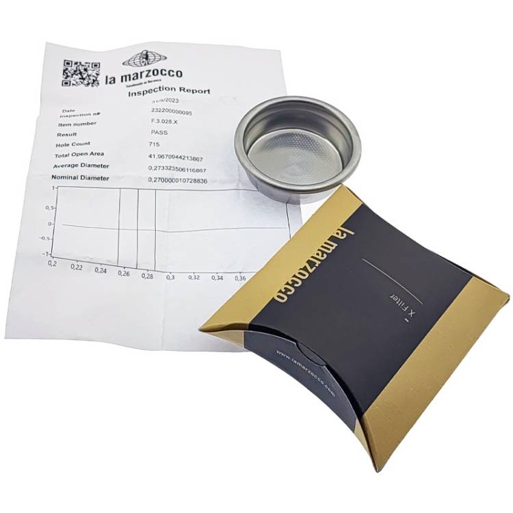 KAFFEESIEB ''X-FILTER'' | 2 TASSEN | ø 70 mm - 14 GR. | VON LA MARZOCCO KAFFEESIEB ''X-FILTER'' | 2 TASSEN | ø 70 mm - 14 GR. | VON LA MARZOCCO
