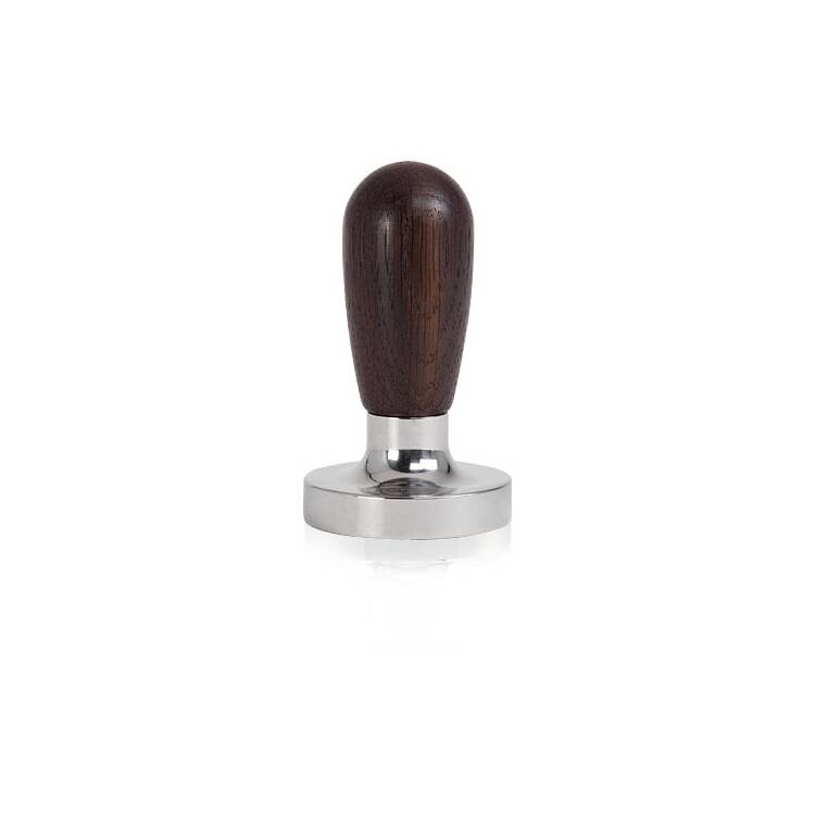 ESPRESSO TAMPER SMOKED OAK | ø 58,4 mm - FLACH | EDELSTAHL + HOLZ | VON ECM