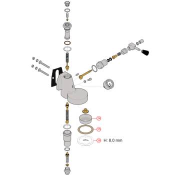 PFLEGESET S | BRÜHGRUPPE | SILIKONDICHTUNG H: 8 mm | FÜR E-61 UNIVERSAL