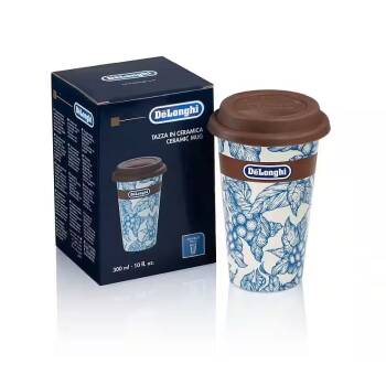 KERAMIK-THERMOBECHER DOPPELWANDIG | 300 ml | BLUE FLOWER...