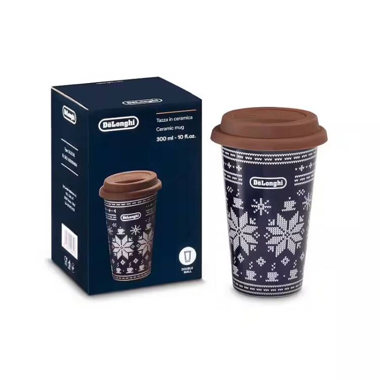 KERAMIK-THERMOBECHER DOPPELWANDIG | 300 ml | SNOW | VON DELONGHI