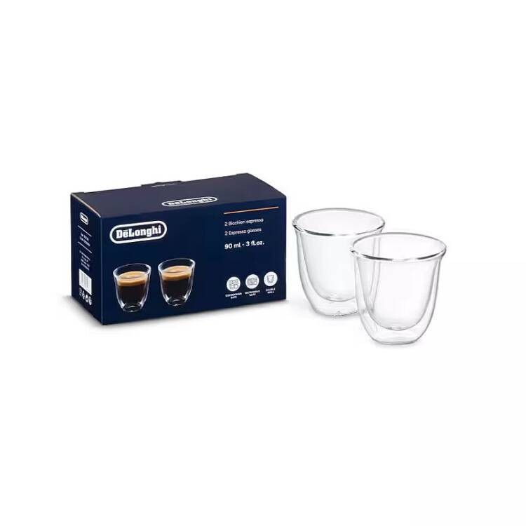 DeLonghi Doppelwandige Espressogläser 2er-Set, 90ml, 13,95 €
